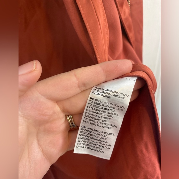 Chico's Desert Red Satin Utility Jacket - Picture 6 of 7